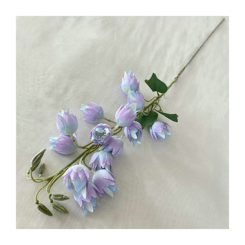 仿真花DIY发饰配件/假花/5朵塑膠花/仿真花/假花批发白底实物图
