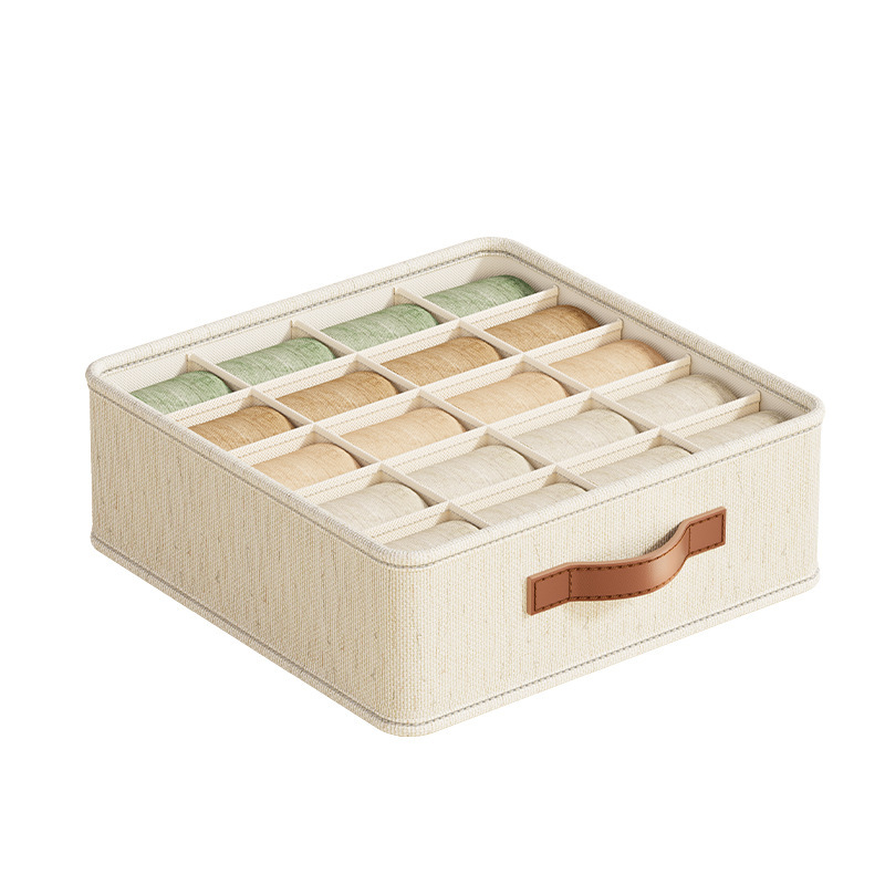 Underwear storage box, fabric compartments, close-fitting clothes, underwear and socks sorting box, drawer-type separated three-in-one box Item Picture