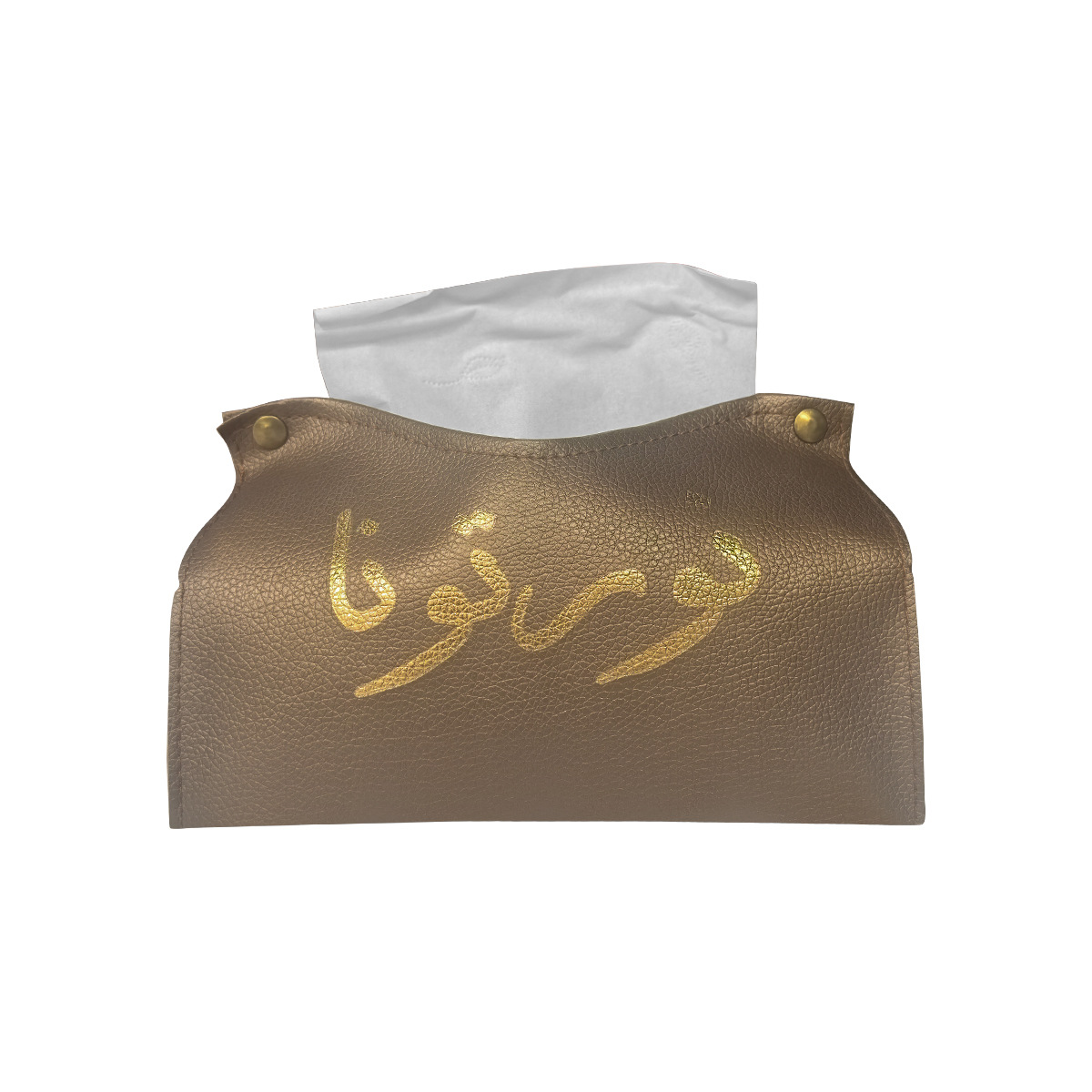 Wholesale Of New Cross-Border Gold-Embossed Text Printed Tissue Boxes, Leather Tissue Boxes, And Simple Leather Tissue Boxes Item Picture