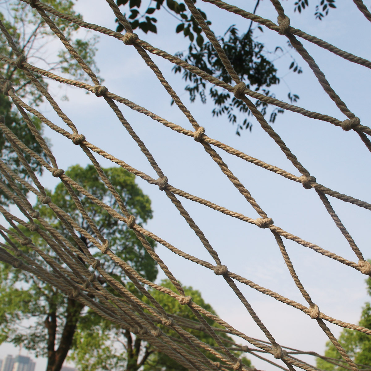 Sanjia Leisure Hammock Cotton Rope Outdoor mesh Single Person White 75-strand Camping swing Chair wholesale Hanging type Specification image