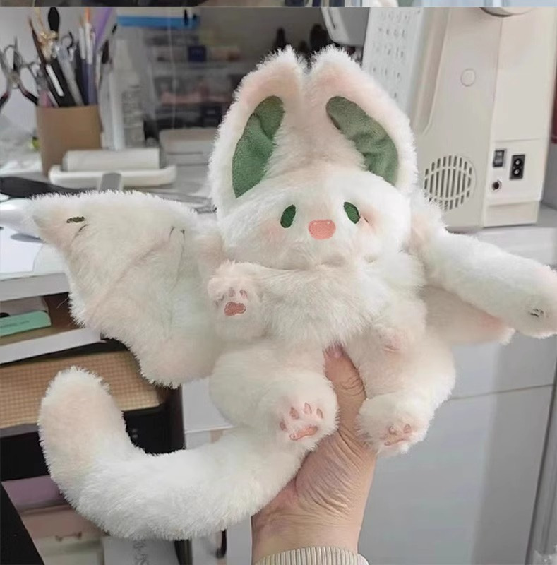 Murciélago conejo muñeca dormir conejo blanco juguete de peluche boneca cojín regalo de cumpleaños niñas al por mayor Specification image