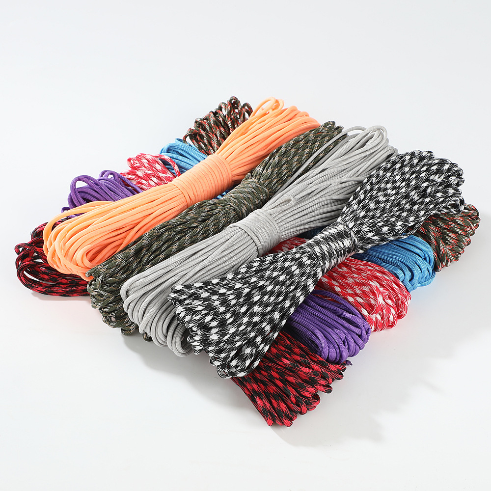 Seven-core umbrella rope, outdoor multi-functional mountain climbing traction and life-saving safety rope, 4mm polyester braided rope manufacturer wholesale details Picture