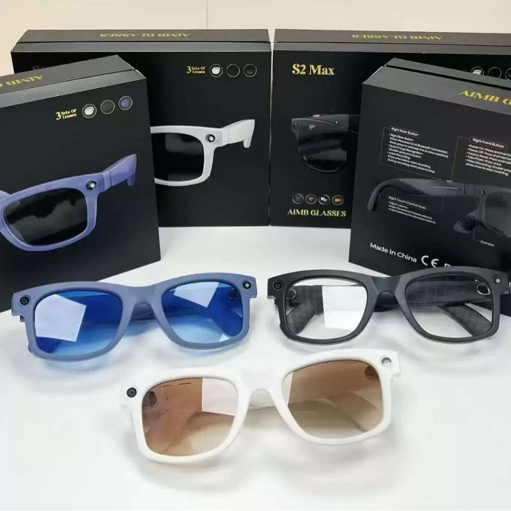 跨境S2 Max拍摄眼镜WIFI传输运动拍照录带摄像头高清防抖对话翻译