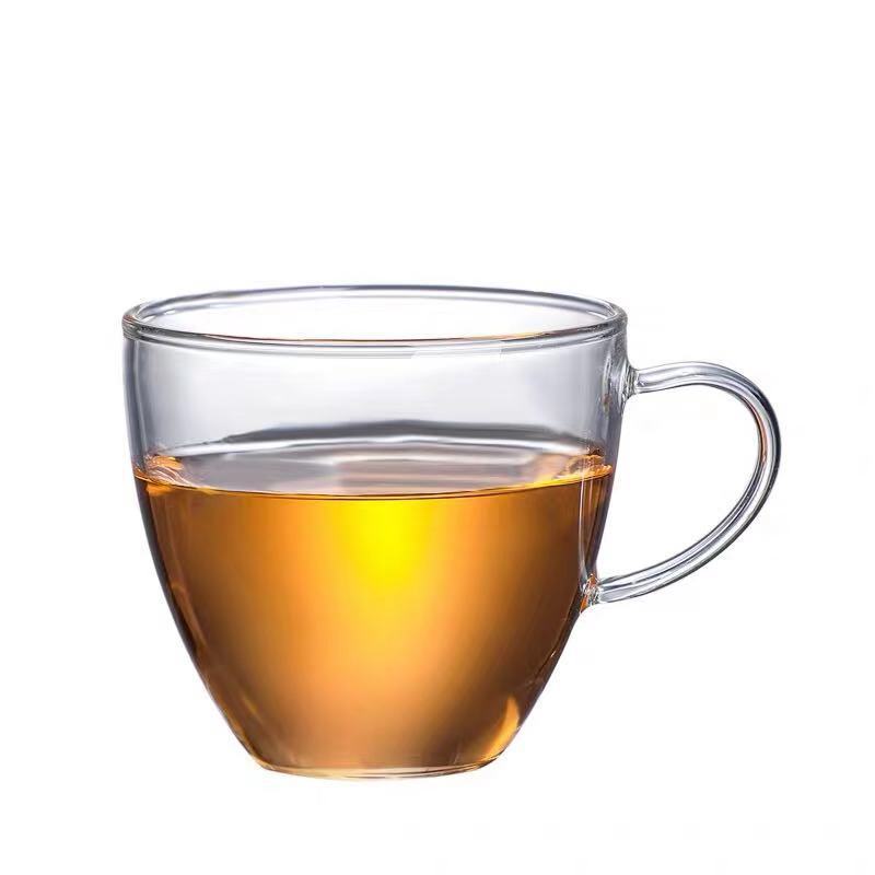 Factory wholesale of glass small tea cups, tea tasting cups, magnolia cups, heat-resistant Gongfu tea cups, thickened small tea cups with handles Item Picture