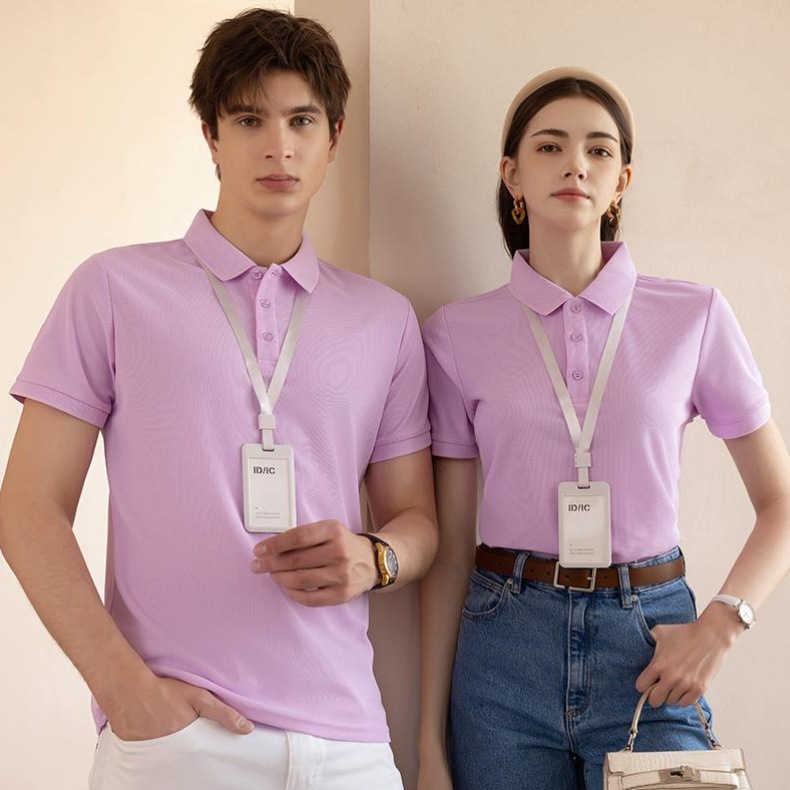 跨境外贸轻奢polo衫工作服定制 短袖t恤广告衫工衣服装印loog刺绣