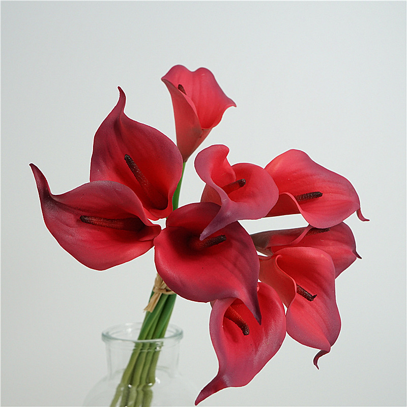 高品质仿真花小清新把束马蹄莲家居餐桌装饰婚庆手捧花束摄影道具细节图