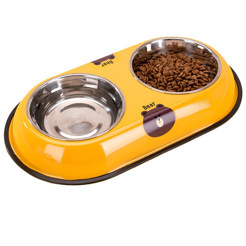 宠物用品/喂食不锈钢/宠物/猫粮/宠物慢食垫白底实物图