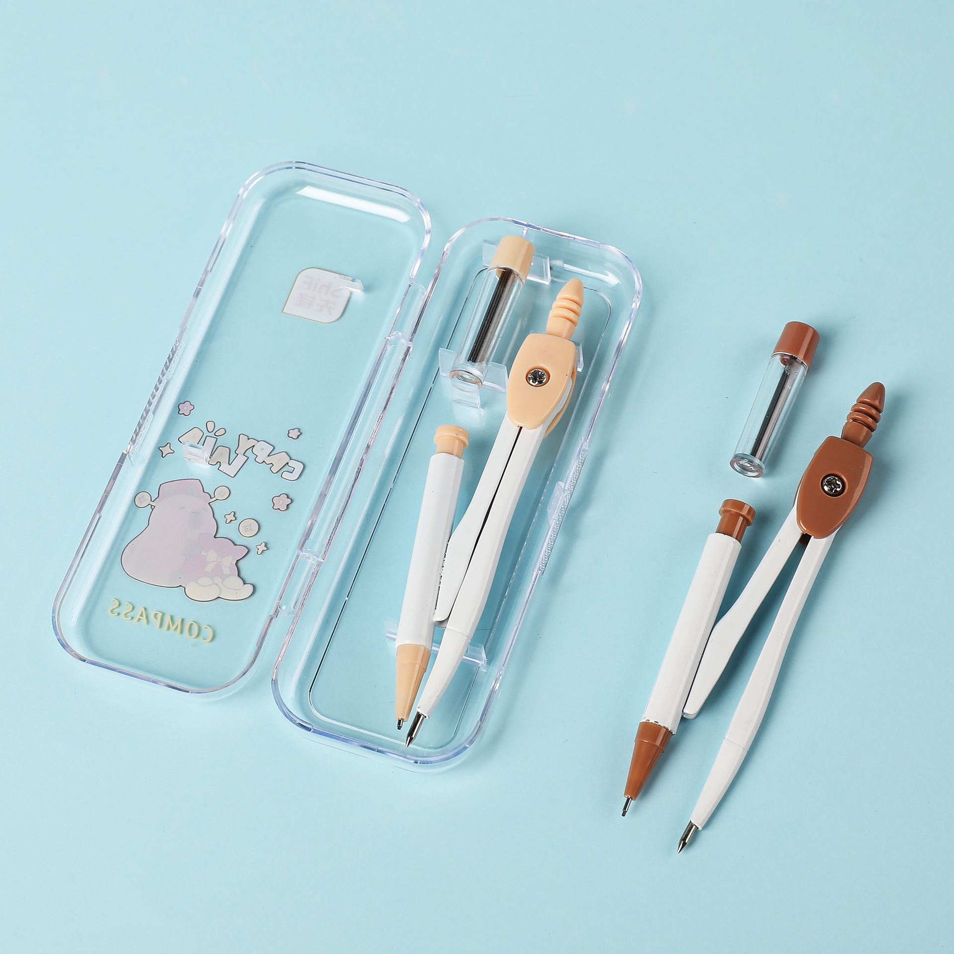 Pioneer 3175 Compass 2-piece Multi-functional student learning Supplies, Math Drawing Set, specially designed for exam drawing Specification image