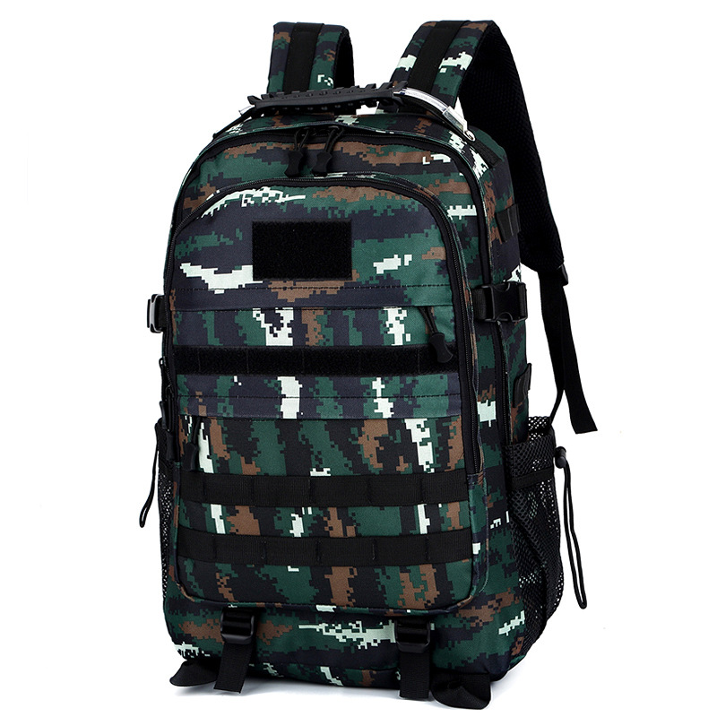 Wholesale of outdoor camouflage backpacks, water-resistant nylon fabric, multi-purpose sports tactical backpacks for men