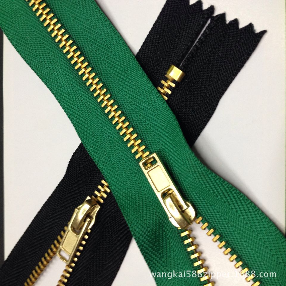 厂家直销服装门襟拉链5#开尾衣服包包裤子批发黄铜不锈钢自锁