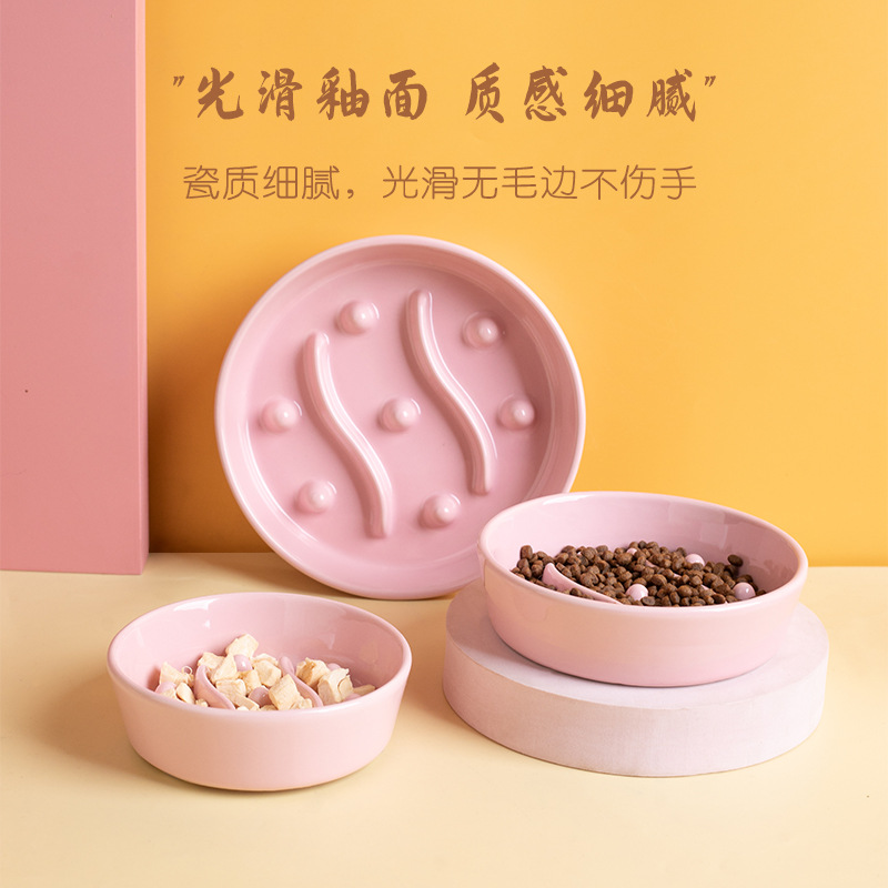 Ceramic slow food bowls, anti-choking slow food bowls, pet bowls, anti-tipping bowls, cat food bowls, cat bowls, dog bowls, cross-border pet supplies Application Scenario