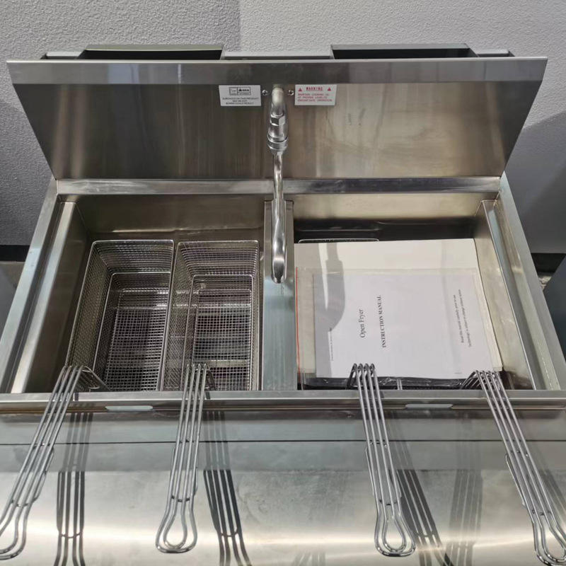 商用OFG-321燃气油炸锅薯条滤油炸炉带温度补偿功能304缸体产品图