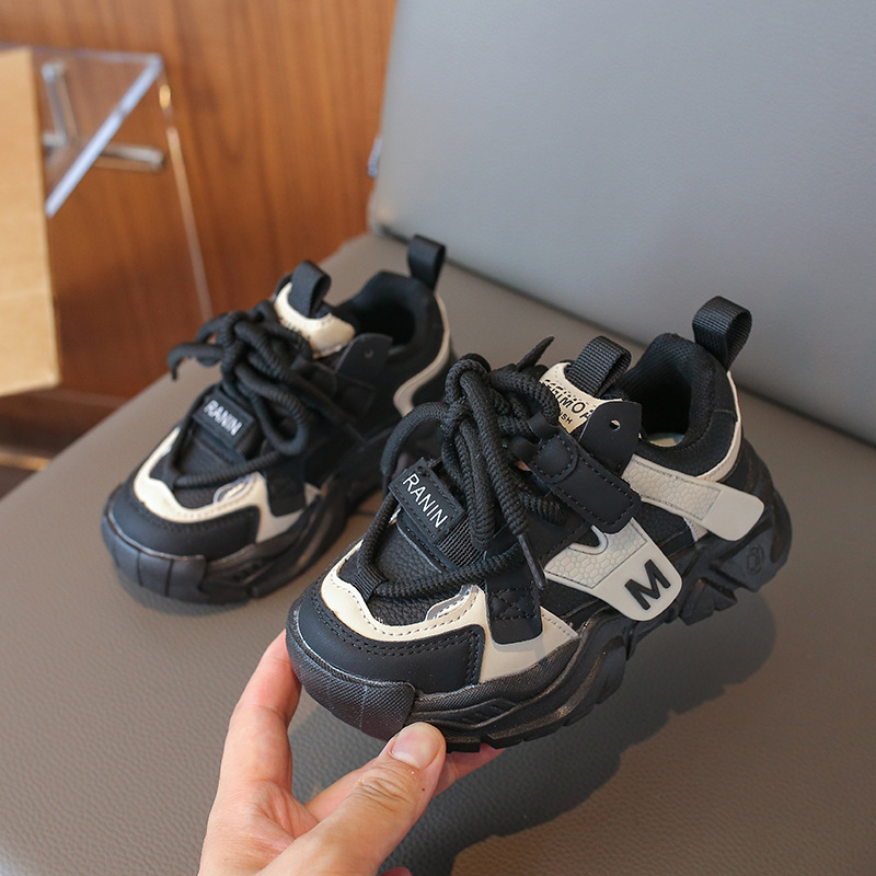 New waterproof soft-soled dad shoes for autumn and winter, ultra-light children's sports shoes, Big Tong children's running shoes, and best-selling cotton shoes Specification image