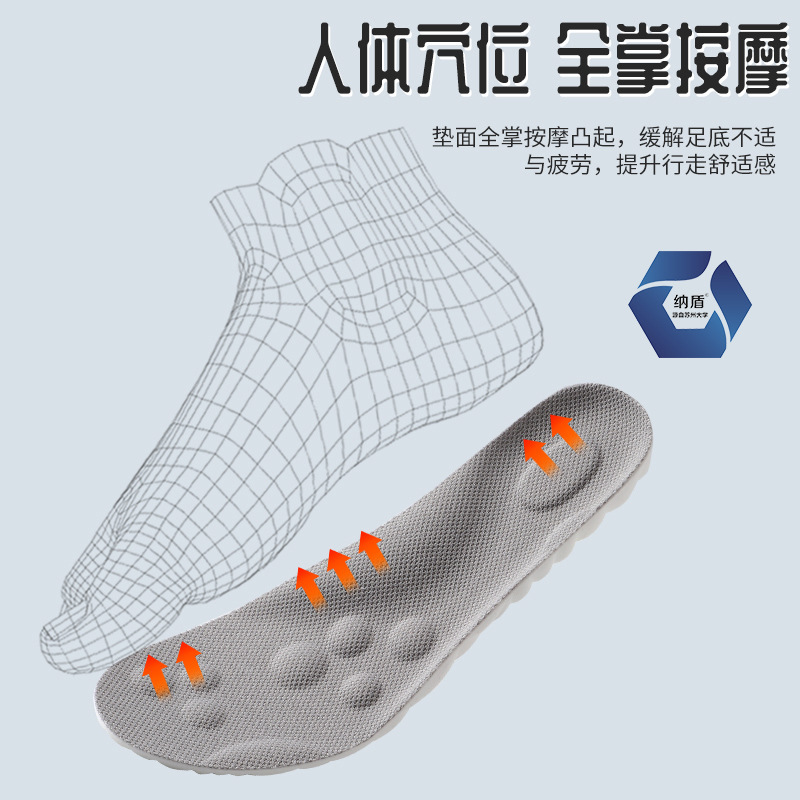 The sports insoles for both men and women offer a comfortable feeling when stepping on feces. They are made of PU full padding, which is antibacterial, deodorizing, sweat-absorbing, breathable, highly elastic and shock-absorbing. They are casual insoles Application Scenario