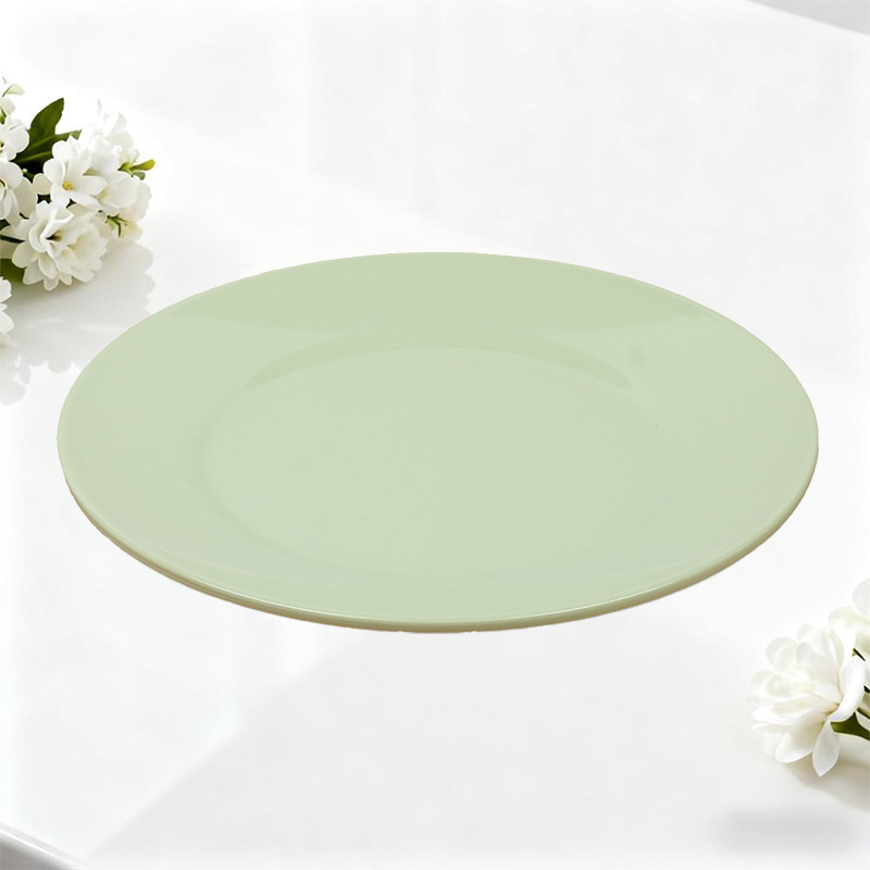 外贸绿色斗碗粥碗防摔仿瓷碗密胺塑料食堂餐厅广口喇叭碗汤碗定制产品图