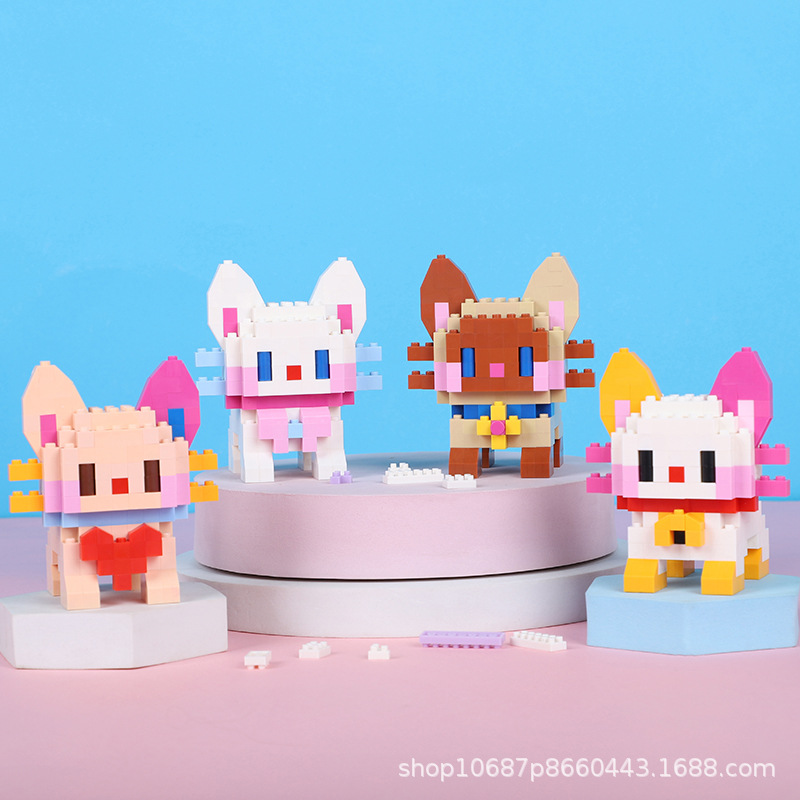 网红地摊批发益智小颗粒高难度男女孩摆件  兼容乐高积木玩具礼物