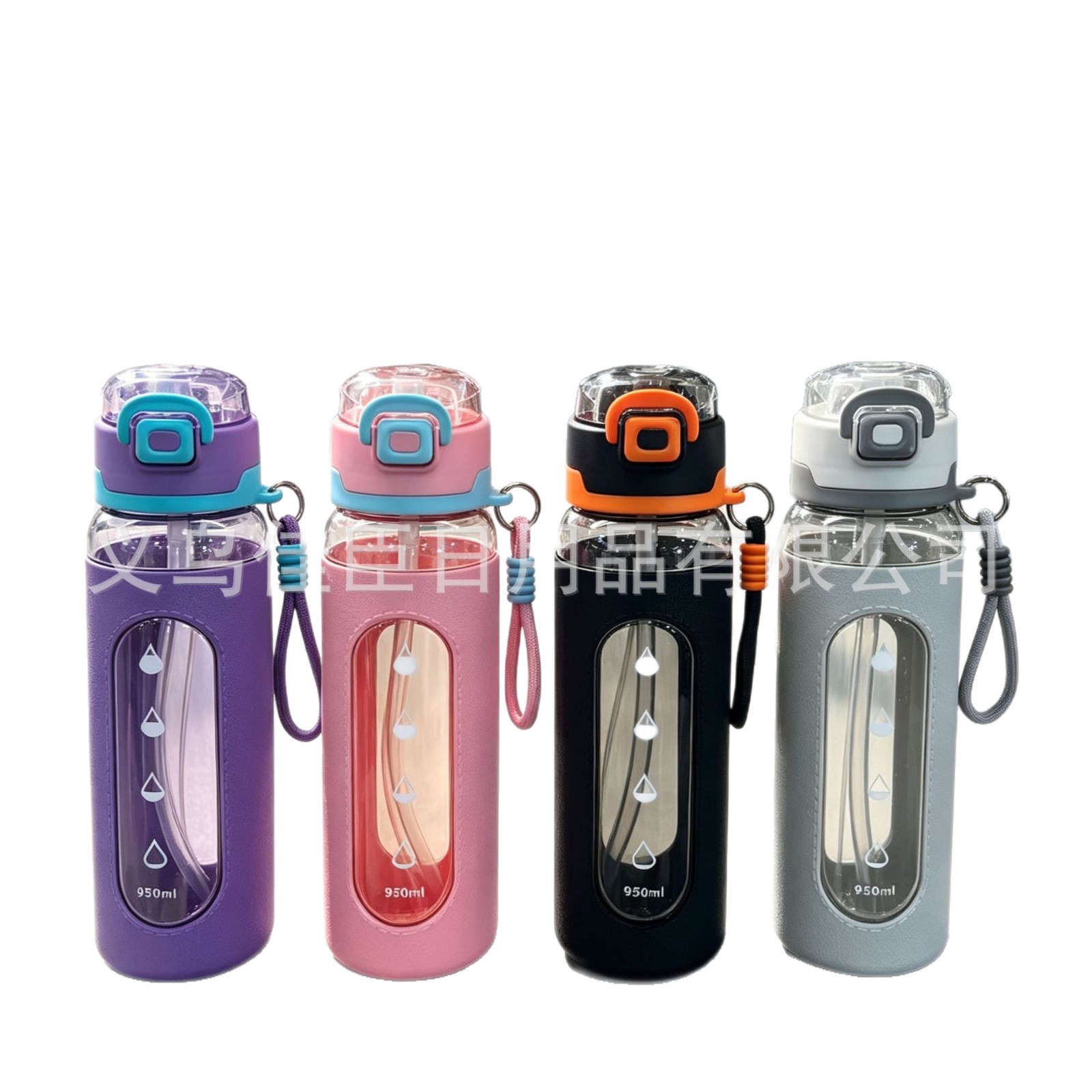 sports bottle, a large-capacity dual-purpose water cup for junior and senior high school enrollment and military training at the beginning of the school year, is a convenient water cup with a lifting rope Item Picture