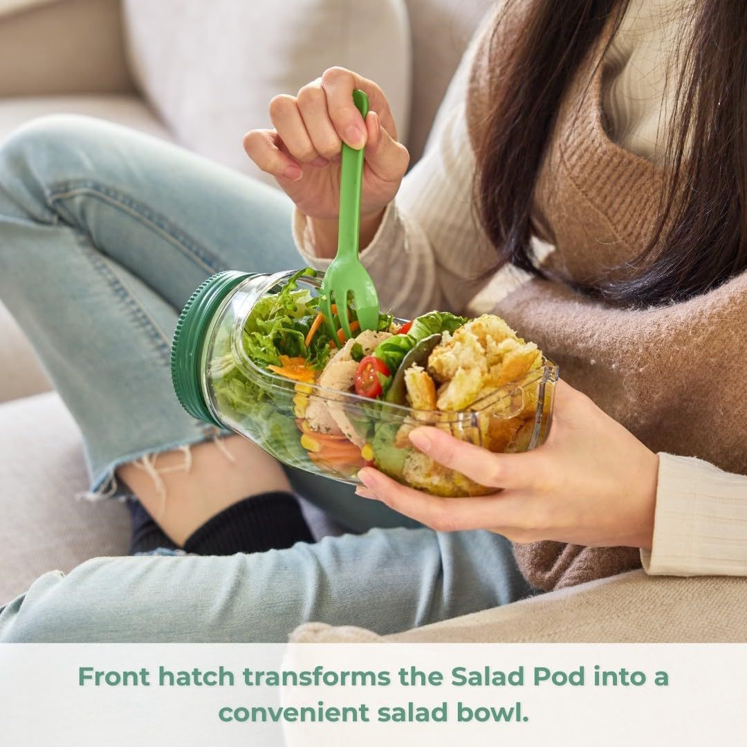 Salad jars with lids Lids meal prep with leak-proof salad dressing jars Specification image