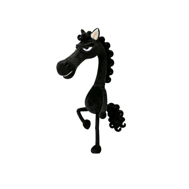 哭哭马/木马/毛绒摇摇木马/婴儿玩具/马具白底实物图