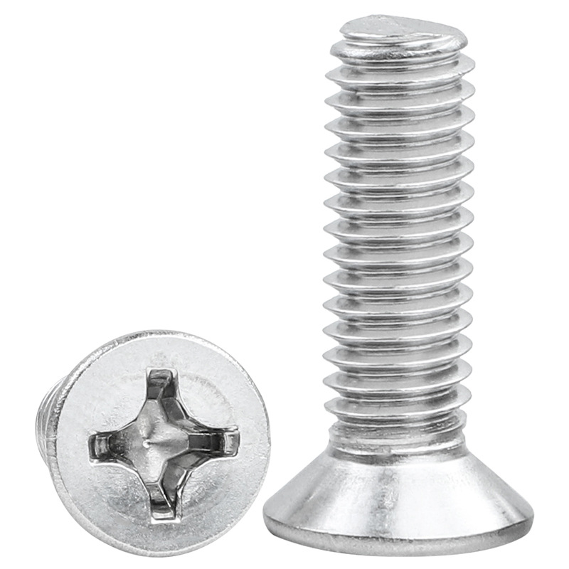 304 stainless steel screws, countersunk screws, cross-groove flat head screws, KM machine screws, small screws M2, M3, M4, M5, M6 details Picture
