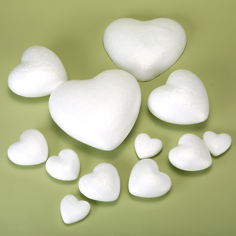 Polystyrene foam heart-shaped handcrafted material wedding decoration gift box filling peach heart heart foam model Application Scenario