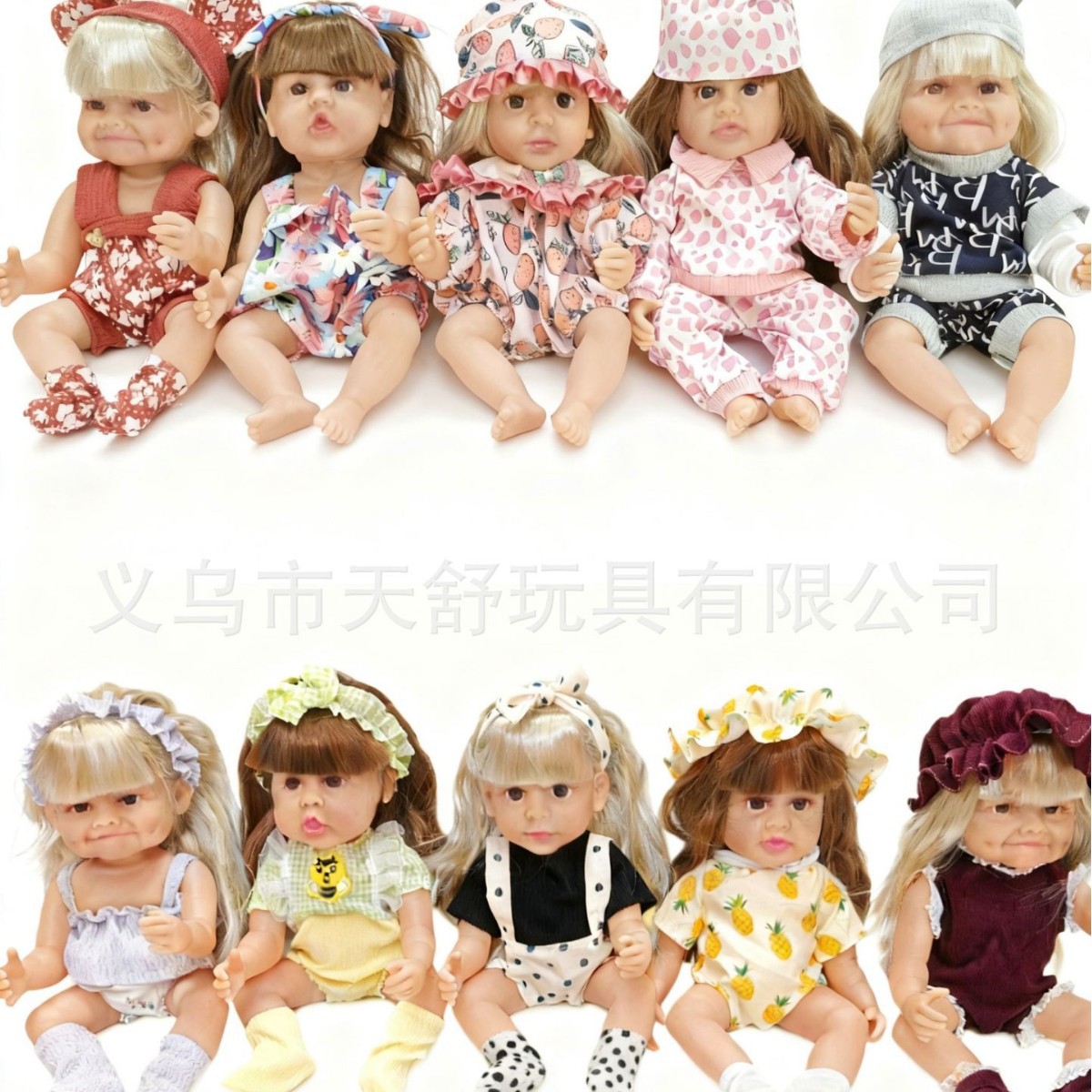 跨境热销30厘米可爱仿真娃婴儿软胶玩具女孩重生娃娃安抚婴儿玩具玩偶