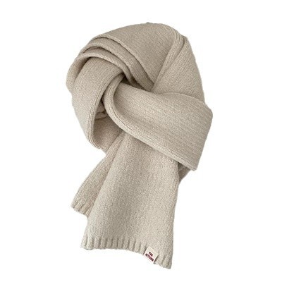 One-piece consignment wholesale of Korean solid color versatile autumn and winter new woolen couple and student small scarves, cute knitted warm scarves, street stall wholesale Item Picture