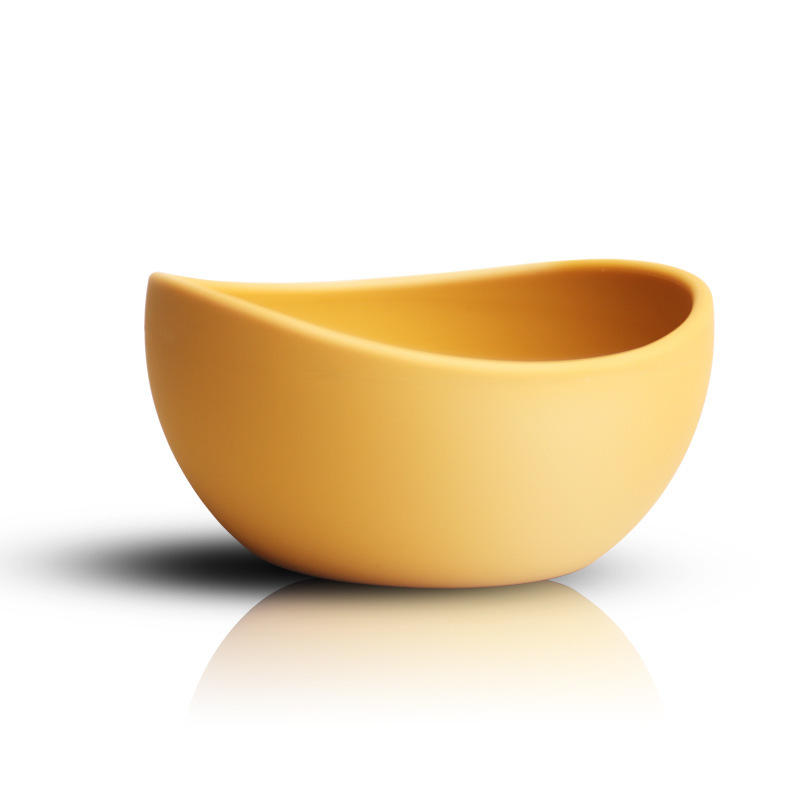 Food-grade silicone children's feeding tableware, baby feeding training complementary food bowls, simple silicone bowls for infants and children full figure