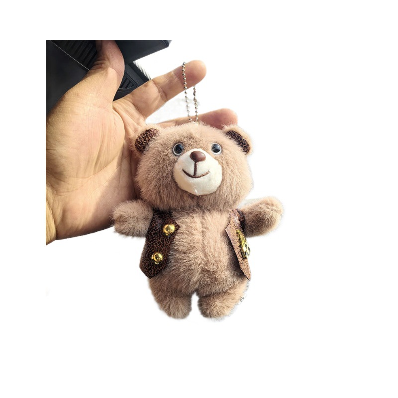 Cute plush toy pendants, horse clips, bear doll bags, hanging decorations, keychains, little bear event gifts, claw machine dolls Item Picture