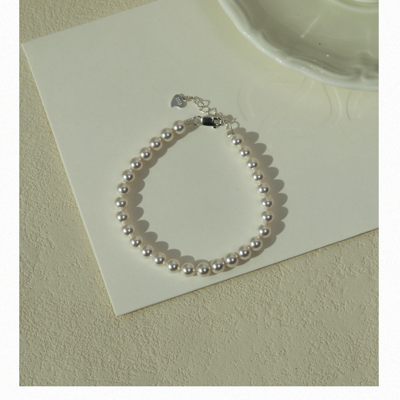 Zhengyuan Shijia Pearl bracelet 925 sterling silver, exquisite, simple, fashionable and versatile. The same pearl jewelry as the fever blogger Application Scenario
