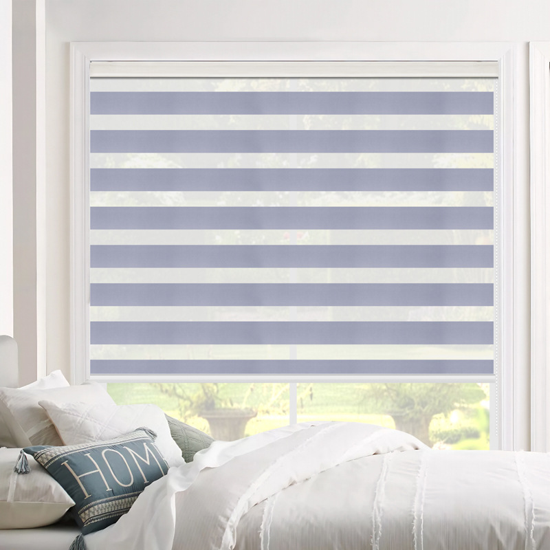 Cross-border customized blinds without perforations, zebra blinds in stock, plain soft gauze blinds, roller blinds, small bathroom curtains details Picture