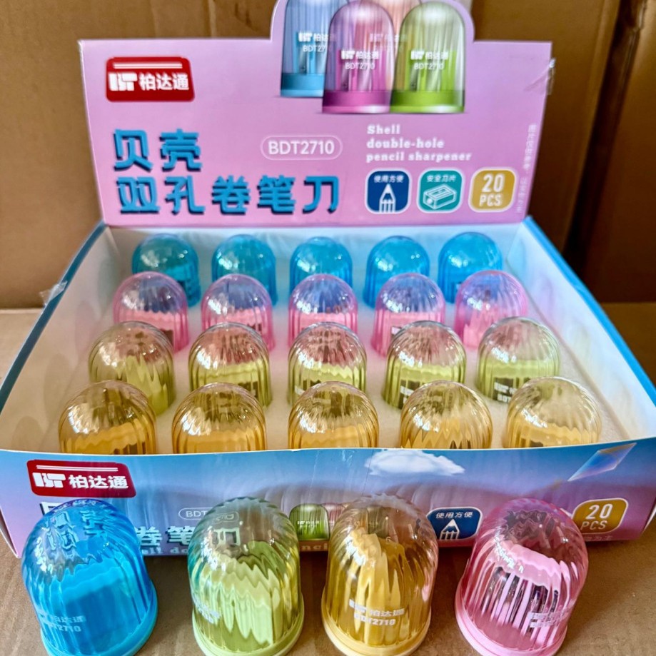 Bodatong Creative Pencil sharpener for Primary school Students, Small double-hole Convenient Pencil sharpener, manual pencil sharpener