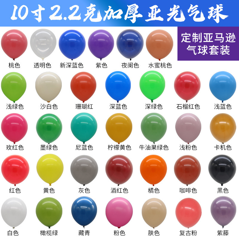 跨境5寸10寸18寸哑光仿美乳胶气球节日婚庆装饰气球加厚气球批发