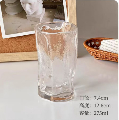 ins home irregular twisted cup, iced Americano latte coffee cup, glass cup, summer cold drink coffee cup details Picture