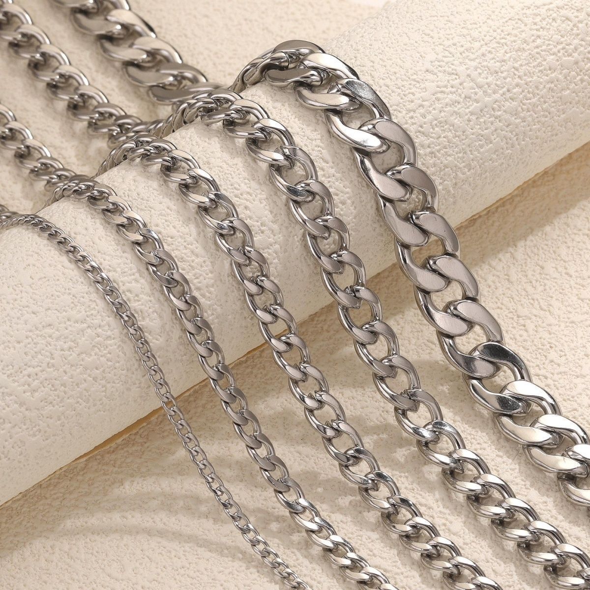 Cross border acero inoxidable 3:1 cadena NK cadena cubana collares adornos accesorios collares DIY pulseras cadena de metal venta al por mayor Application Scenario