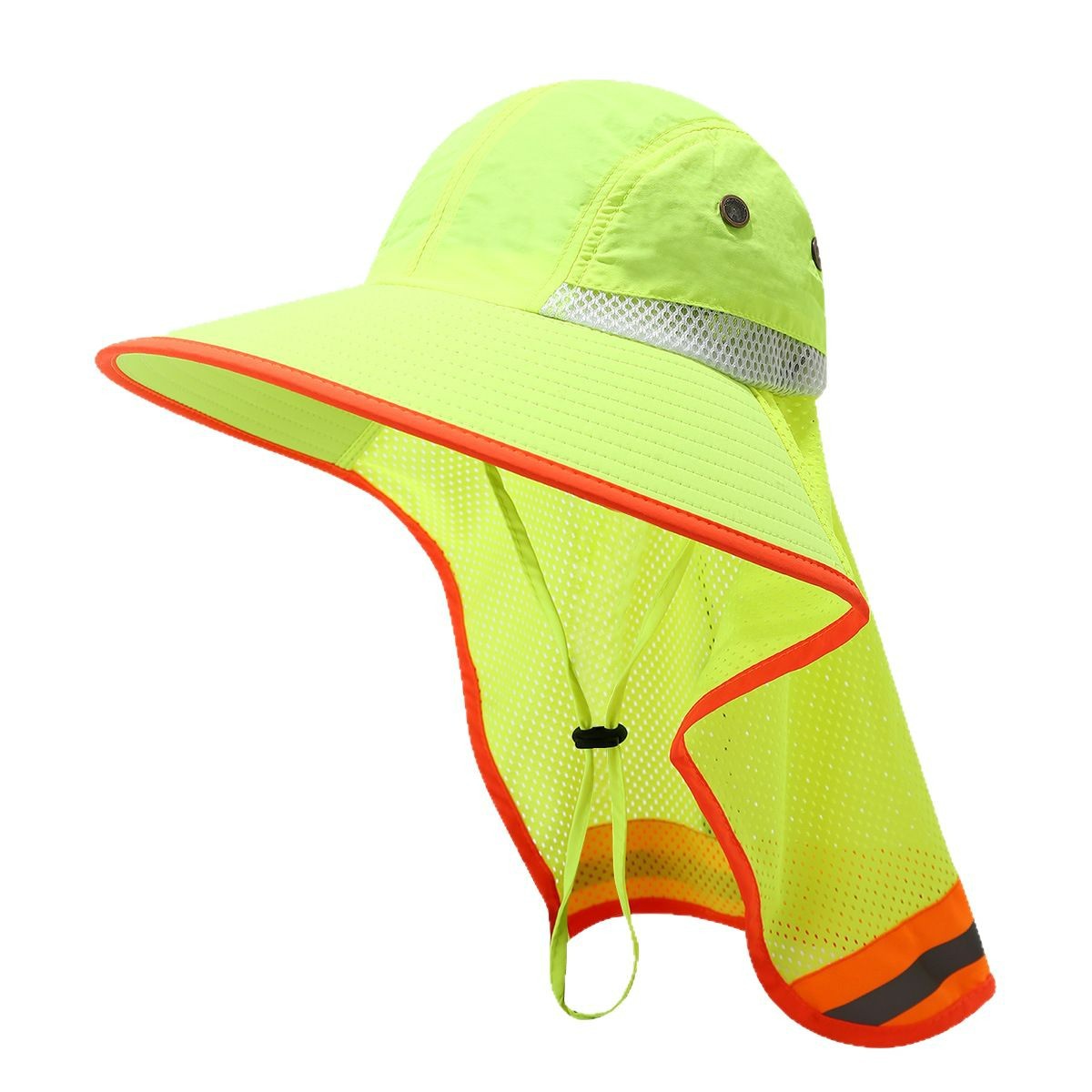 Sanitation workers wear reflective hats for road maintenance in spring and summer. They wear sun hats with sun protection mesh, breathable and quick-drying hats Item Picture