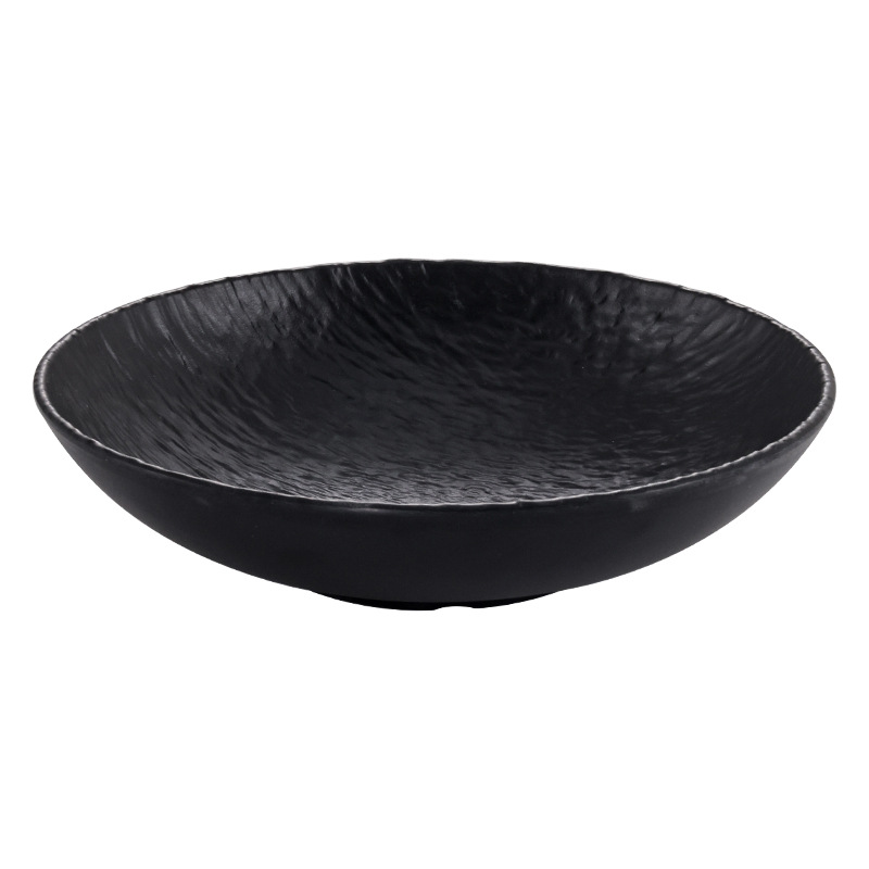 Melamine Japanese bowl, porcelain imitation wide-mouthed shallow bowl, vegetable bowl, cold noodle mixed bowl, salad bowl, ramen bowl, soup bowl, commercial use Application Scenario