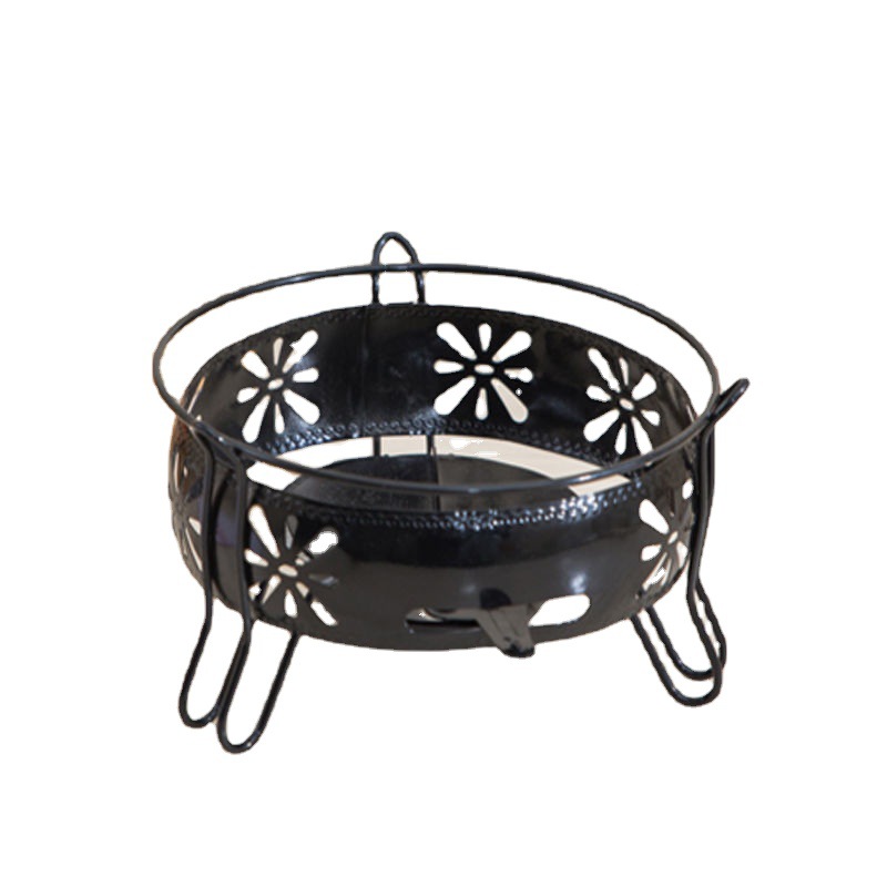 铁艺餐厅商用酒精炉学生宿舍小火锅液固体饭店干锅底座套装不粘锅白底实物图