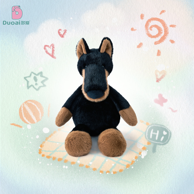 New milk coffee puppy plush toy doll, children's soothing doll, best friend birthday gift, healing and companionship Application Scenario