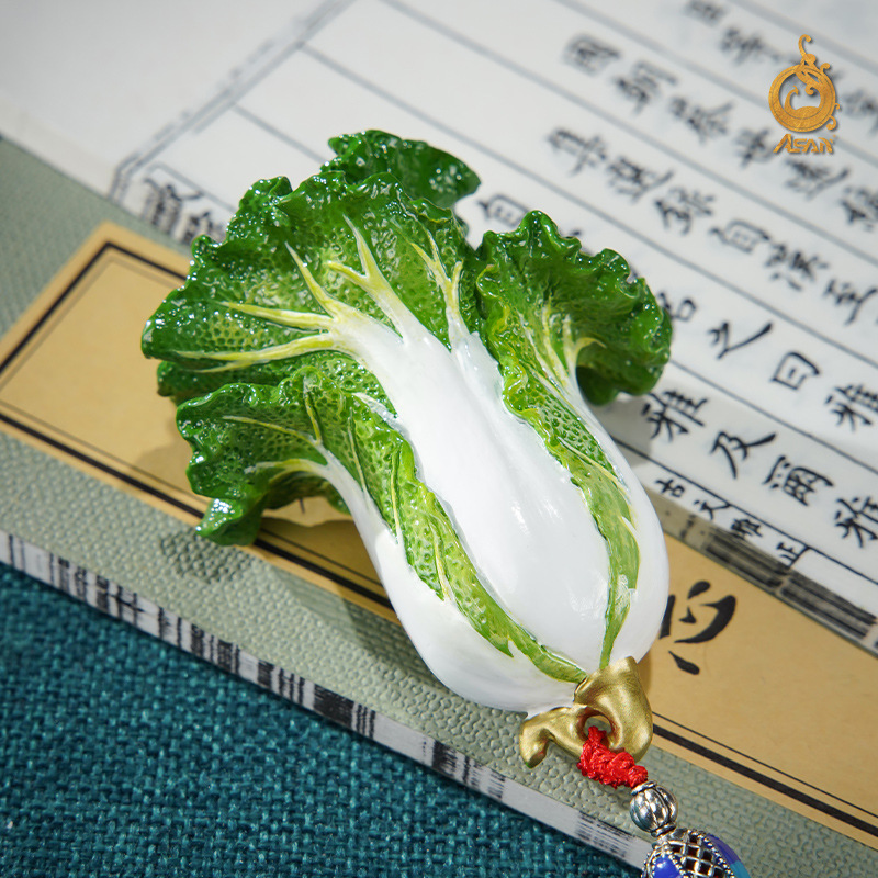 厂家直销铜摆件《手中有财》铜工艺品家居饰品铜白菜手把件 送礼产品图