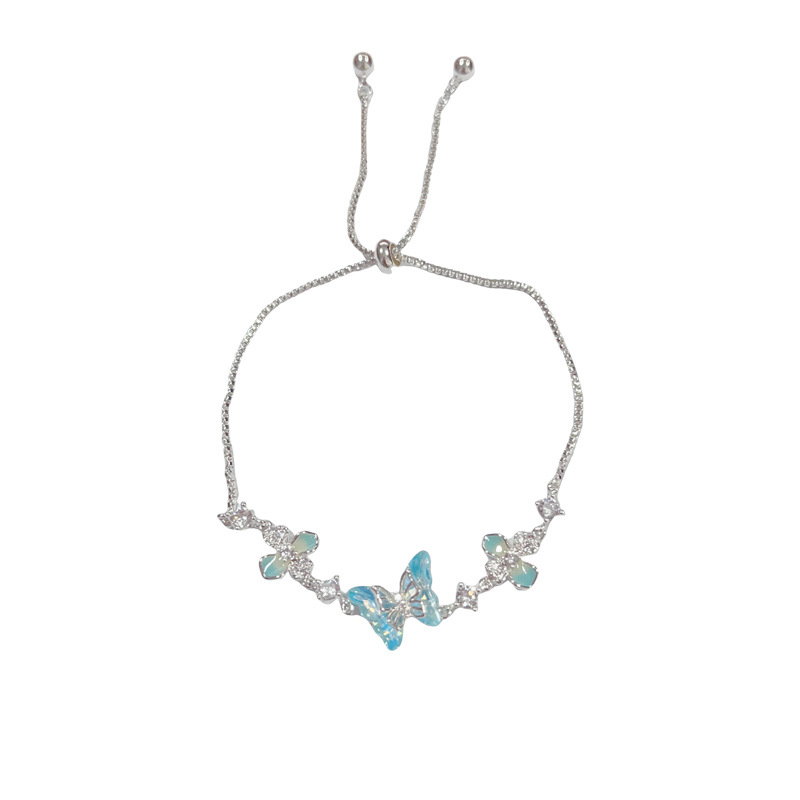 Verano nuevo temperamento moda pequeño fresco colorido mariposa circonita pulsera pulsera estilo personalidad única alta calidad decoración de la mano Item Picture