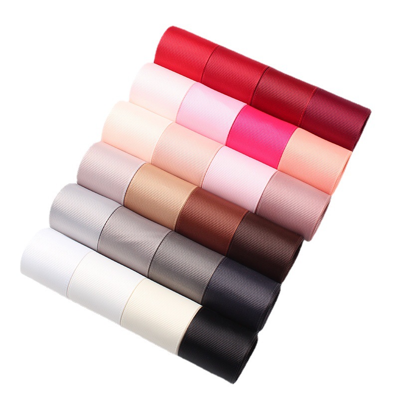 Dingxin high-density threaded ribbons, 221-color ribbed ribbons, DIY hair accessories, bow accessories, packaging ribbons Item Picture