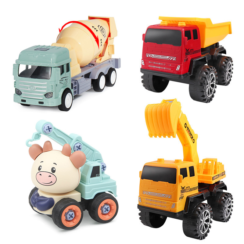 Small children's excavators, toy cars, inertial engineering vehicles, boy excavators, street stalls, night market toy wholesale Item Picture