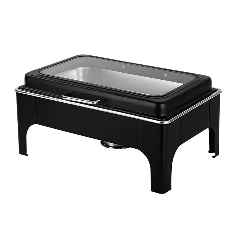 Stainless steel restaurant, hotel and wedding black hydraulic insulated pot 9L gas-heated buffet insulated food Application Scenario