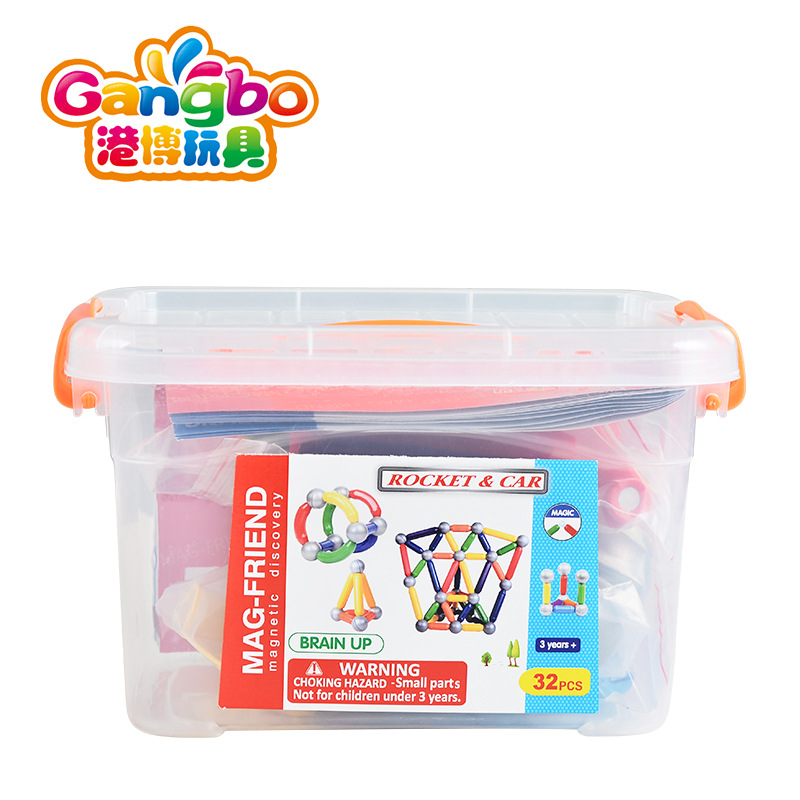 32pcs bucket pipe magnetic rod Magnetic cart building block set for children, diy assembly, versatile aircraft-shaped building blocks Application Scenario