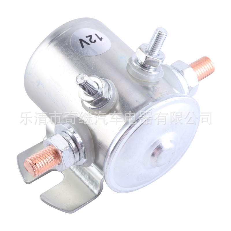 供应磁力开关启动继电器DC12v200a电动叉车电磁阀尾板汽车继电器白底实物图