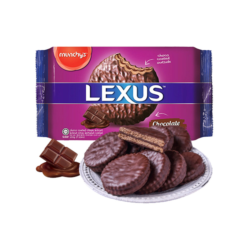 Munchy's马奇新新力士马来西亚进口巧克力味涂层夹心饼干休闲食品