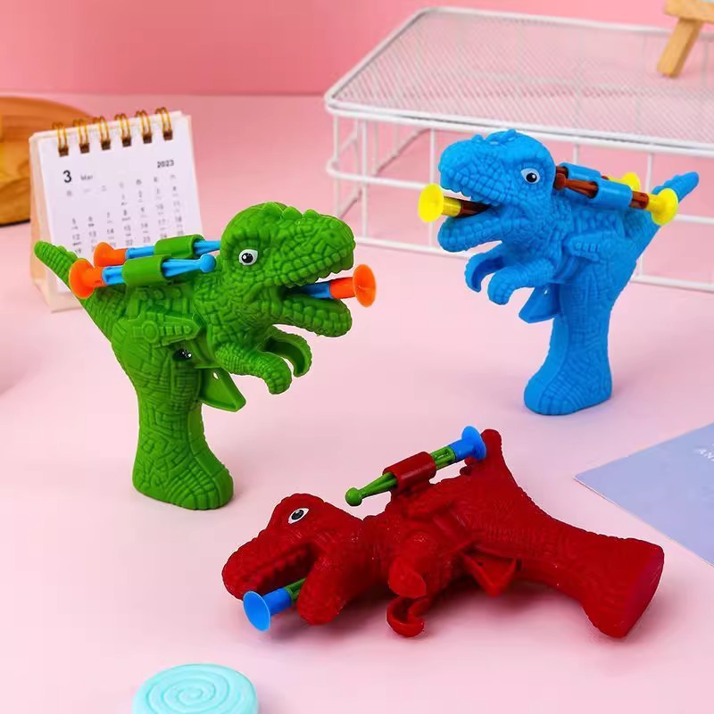 Children's dinosaur catapult soft bullet gun, boys' outdoor creative toys and gifts, hot selling toys and small gifts at the street stall Specification image