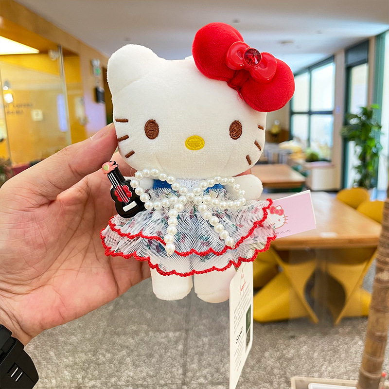hellokitty small pendant plush toy, genuine Hello kitty cat doll, Hello Kitty keychain bag pendant Application Scenario