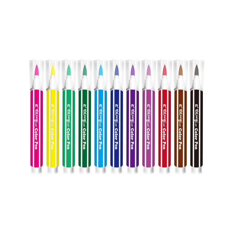 Yalong Cross-border Watercolor Pen 12/18/24/36 Color Soft Brush Tip Hexagonal Rod School Painting Art Set details Picture